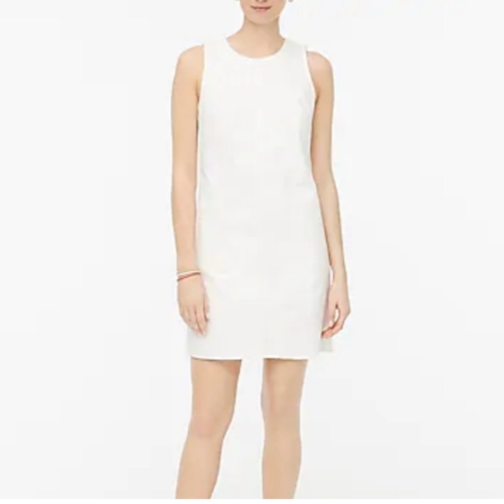 J Crew Denim shift dress in white wash AO049 6 - Picture 1 of 8